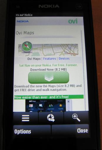 Ovi Maps - Download Page